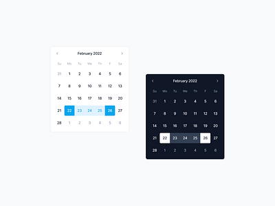 Date Picker Component app black blue branding calendar celender date datepicker design graphic design hero pickers planning timeline ui ux
