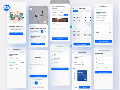 Parking Finder App app design clean creative design mobile app parking parking finder ui uiux ux