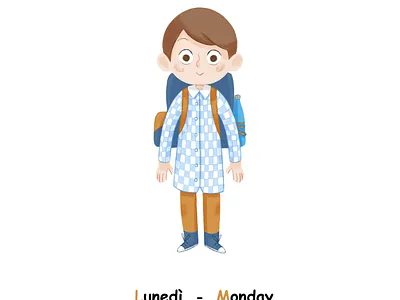 Monday children book illustration design digital illustration illustration illustrations kids art kids illustration logo