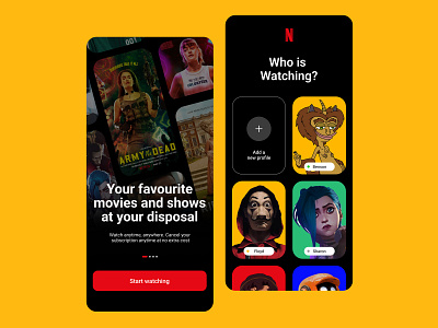 Netflix mobile UI concept abstract app brand business concept creative design figma mobile netflix typography ui ux