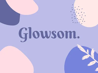 Glowsom - Logo Design for Skin Care Products beauty branding design graphic design illustration logo skin care typography vector