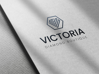 Victoria - Logo Design for Diamond Boutique branding design graphic design illustration jewelry logo typography