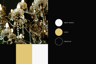Colour Palette for Chandeliers branding design graphic design