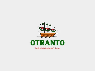 Otranto Turkish & Italian Cuisine brand branding cuisine custom history icon identity illustration italian logo restaurant ship sketch turkish