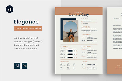 FREE Elegance Resume business careers careerss clean company corporate cover cover letter cv cv template elegance elegance resume flyer hiring jobsearch minimal modern resume startups work