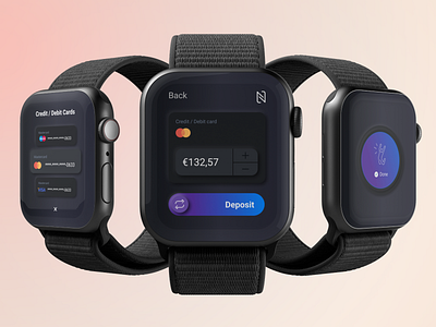 Apple watch - Quick Deposit apple watch branding deposit design transaction ui ux