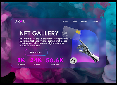 NFT GALLERY 3d colorful design graphic design illustration nft nft design templates ui ui design ux design