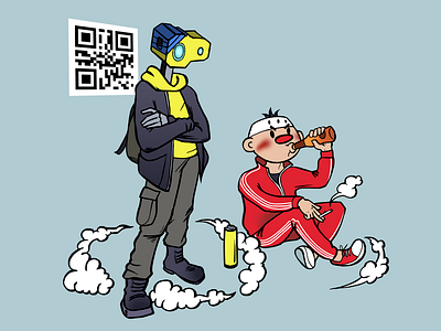 Pazanchiki birchpunk bubble cartoon comics design graphic design illustration