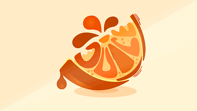 Orange Juice illustration juice logo summer text effect