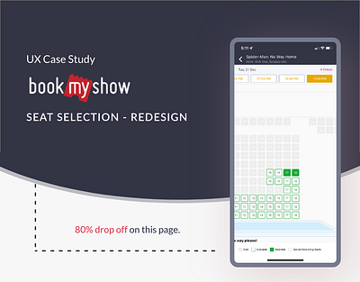 BookMyShow Seat Selection - Redesign app case study bookmyshow redesign seat selection ux