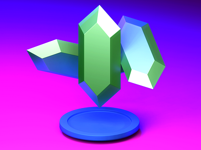 Rupees - The Legend of Zelda 3d 3d model blender blender3d game icon illustration rupee the legend of zelda zelda