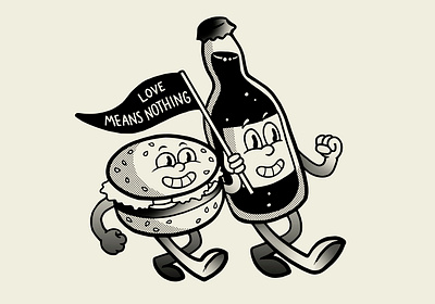 Well, it's all on the picture cartoon design illustration oldschool rubber hose vintage