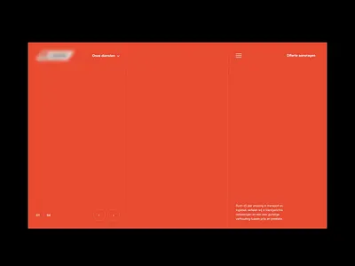 Homepage Intro Animation after effects animation homepage logistics transport trucks ui uiux ux webdesign