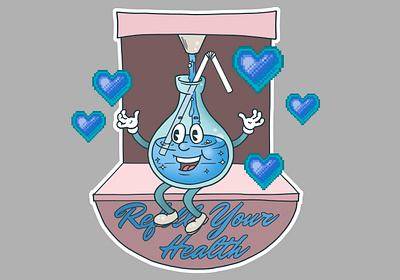 Magic Potion cartoon design health illustration logo oldschool rubber hose vintage