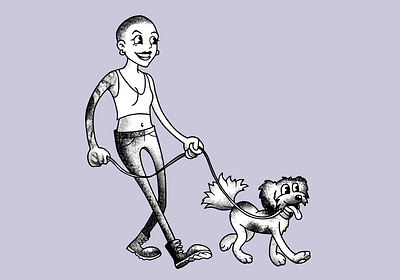 Tattooes and Doggo cartoon design dog illustration oldschool portrait rubber hose tattoo vintage