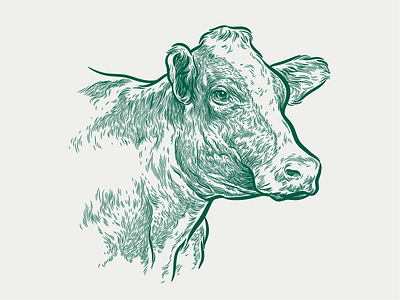 Farm animals #3 animals engraving etching illustration vector