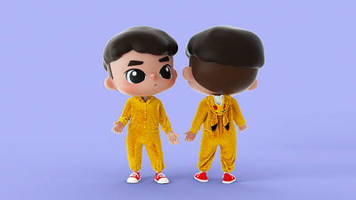 睡衣～ 3d cartoon character cute illustration ip nft