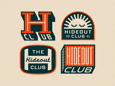 Hideout (Revisit) badge branding design graphic design hideout identity illustration logo typography vector