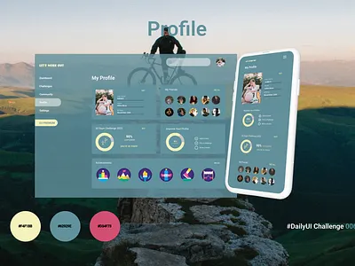 Profile app branding dailyui dailyuichallenge exercise interactivedesign profile ui webdesign