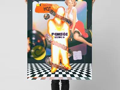 Pensée 3d cover design editorial fanzine fashion graphic design illustration lettering magazine type