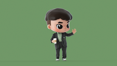 嗨～ 3d cartoon character cute design ip nft