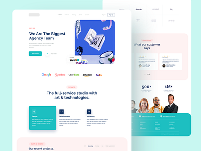 Agency - Landing Page agen agency branding clean creative design landing page ui uidesign ux