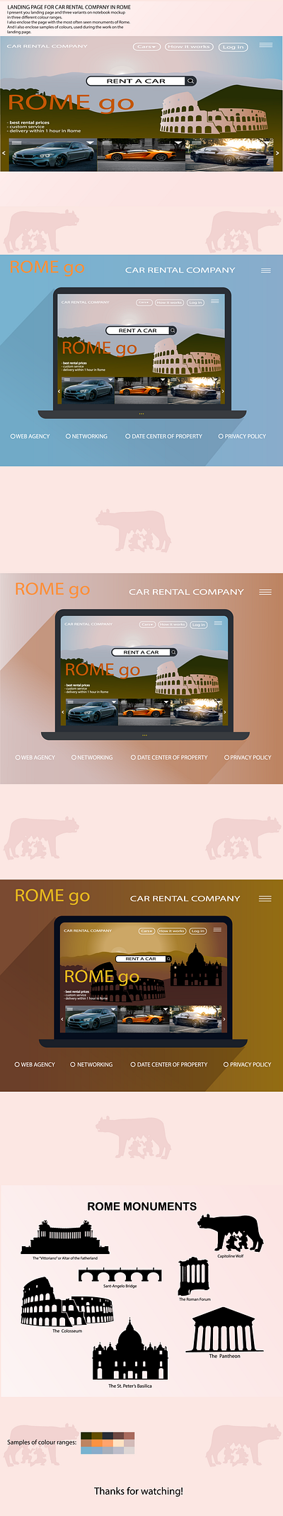 Landing page for car rental company in Rome Italy branding car rental company page carrental citycar concept graphic design graphicdesign italycar landing landing design landing page rentalcar rentcar rentcarrome rome ui web design web site webdesign website design