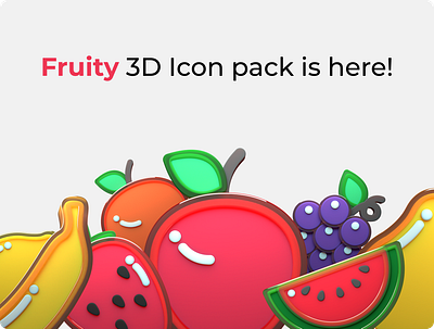 Fruity 3D icons 3d 3d icon 3d illustration animation blender branding design figma graphic design illustration logo motion graphics portfolio presentation product design ui ux web