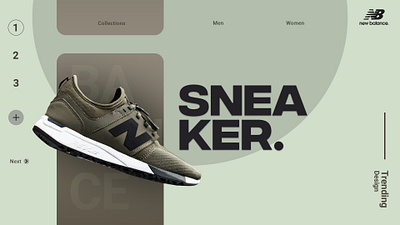 Sneaker Landing page design branding graphic design ui ux vector web design