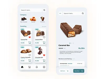 Chocolate | E-Commerce UI/UX Design app design design ecommerce design interface design ui uidesign uiux uxdesign yser interface