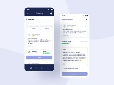 Rating & Review feature | App UI app clean design feature figma mobile product product design rating review startup ui
