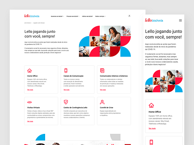 Lello Imóveis - COVID-19 / Always playing together interface mobile ui ux web