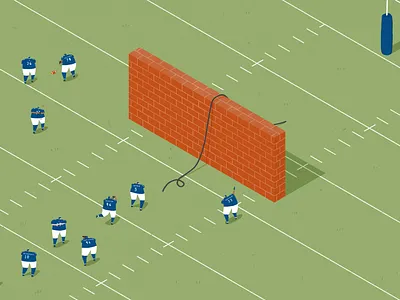 Getting Over Obstacles in Training - NYTimes american football coaches editorial editorial illustration football illustrated sports illustration isometric isometric illustration new york times nyt nytimes rugby sports sports day sports illustrated sports illustration team sports teams training