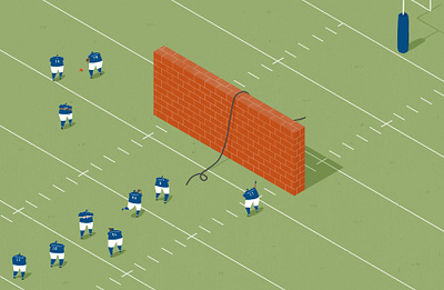 Getting Over Obstacles in Training - NYTimes american football coaches editorial editorial illustration football illustrated sports illustration isometric isometric illustration new york times nyt nytimes rugby sports sports day sports illustrated sports illustration team sports teams training