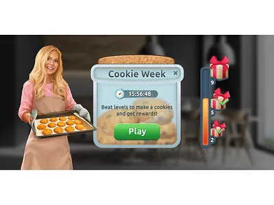 Mobile game event Pop-Up art character event game mobile ui