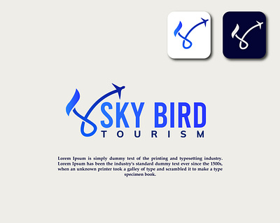 Sky Bird Tourism Logo design graphic design illustration logo modern minimalist