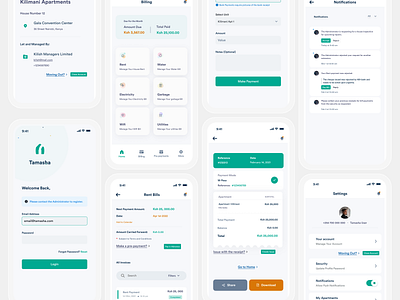 Rentals App app awesome bill design expense figma mobile mobile app mobile app design mobile design rent rentals rentals app ui