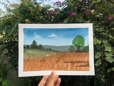 Nature watercolour painting drawing illustration painting watercolor