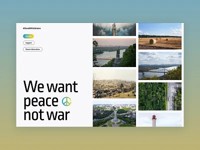 #StandWithUkraine blue design nature support travel typography ui ukraine web yellow