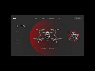 DJI FPV website concept dji ui