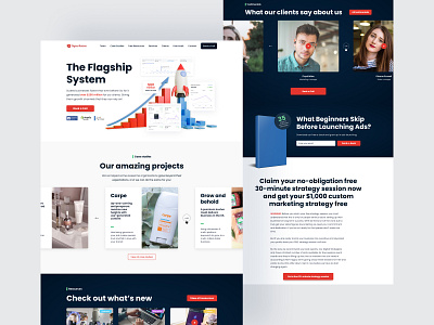 Digital Rocket marketing agency agency design digital homepage interface marketing modern rocket ui ux ui design web design website