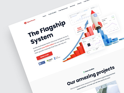 Digital Rocket marketing agency agency design digital homepage interface marketing rocket ui ux ui design web design website