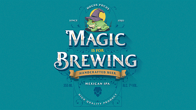 Magic is for Brewing brand branding design illustration lettering vector