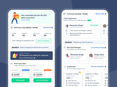 Sourcing, Hiring and Management app design hiring manage sourcing ui ux