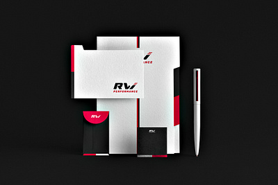 RW Performance brand branding design graphic design layout logo mockup