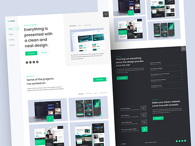 Funtastic - Creative Agency Website agency agency web agency website clean design clean landing page creative agency design personal website portofolio portofolio landing page portofolio web ui uiux ux web web portofolio webdesign website website agency