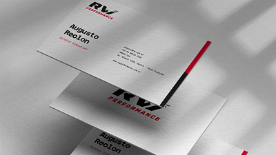 RW Performance brand branding design graphic design layout logo mockup