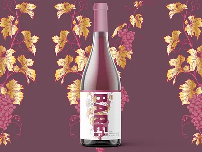 Pinot Noir Natural Wine Label Design beer art bottle branding craft beer design foil gold grape graphic design illustration label leaves logo package package design photoshop pinot noir vector wine wines