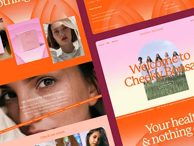 Cheeky Bonsai art direction cheeky bonsai concept design homepage interface landing people ui urine web web design