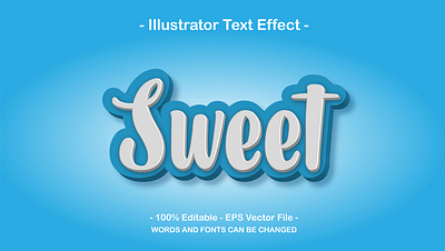 Sweet Text Style Effect 3d abstract bold concept design editable effect font graphic headline letter lettering logotype sweet text typeface typeset typo typography web